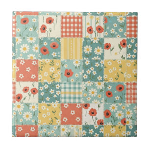 Azulejo Patrón Floral de Cocina Campestre