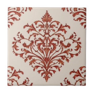 Azulejo Patrón floral de estilo vintage moderno 3