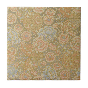 Azulejo Patrón floral de flores bonitas vintage