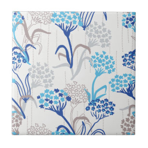 Azulejo Patrón floral de la hidrangea ligera y aérea