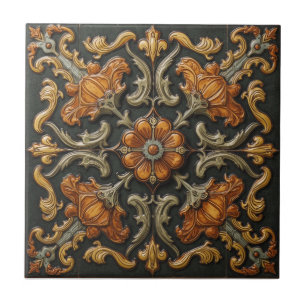 Azulejo Patrón floral de madreselva antigua de William Mor