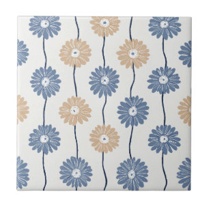 Azulejo Patrón floral de margarita minimalista (6)