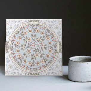 Azulejo Patrón Floral de Margarita por William Morris Cerá
