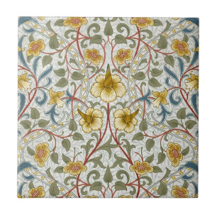 Azulejo Patrón floral de narciso de William Morris