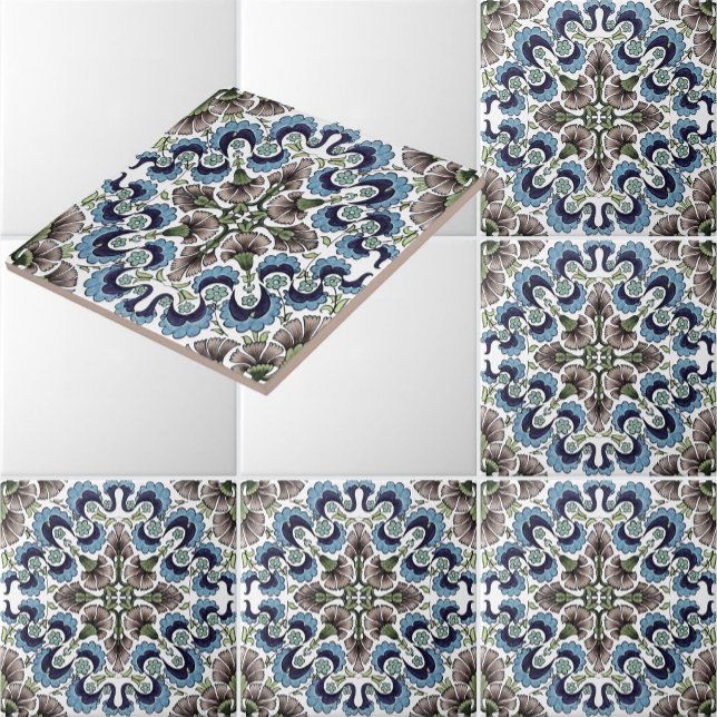 Azulejo Patrón floral de William De Morgan (Subido por el creador)