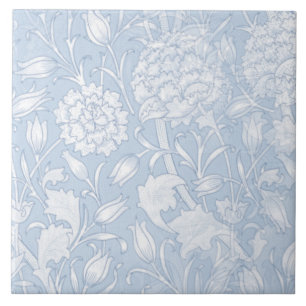 Azulejo Patrón floral de William Morris en azul