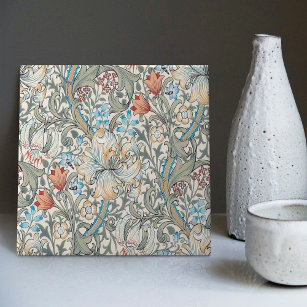 Azulejo Patrón floral de William Morris Lily Seamless
