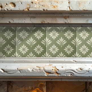 Azulejo Patrón Floral Decorativo de Cualquier Color ID1189
