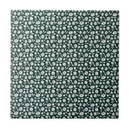Azulejo Patrón floral denso decorativo vintage