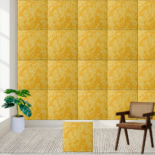 Azulejo Patrón floral dorado Estilo de mosaico cerámico 2