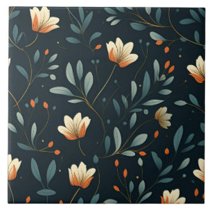 Azulejo Patrón floral elegante