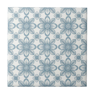 Azulejo Patrón floral escandinavo