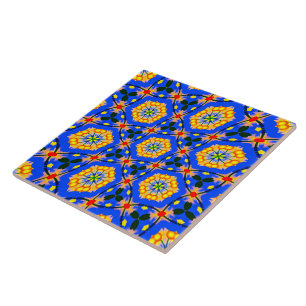 Azulejo Patrón floral estético