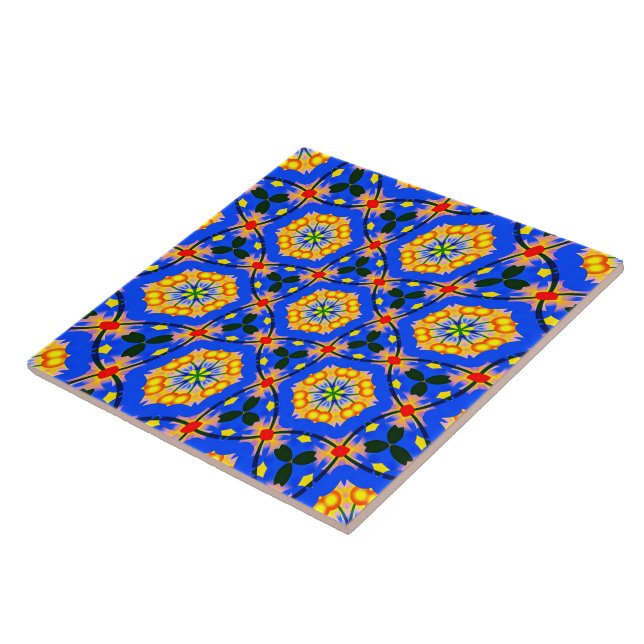 Azulejo Patrón floral estético (Lado)