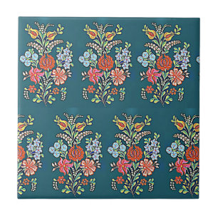 Azulejo Patrón floral húngaro