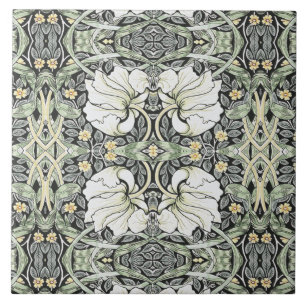 Azulejo Patrón floral intrincado de William Morris Pimpern