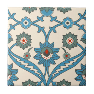 Azulejo Patrón Floral Iznik Vintage