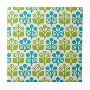 Azulejo Patrón floral moderno del Siglo Medio