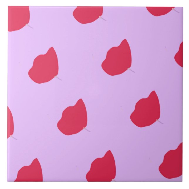 Azulejo Patrón floral moderno Tile cerámico (Frente)