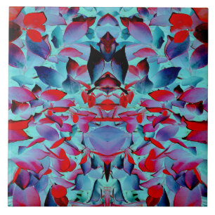 Azulejo Patrón floral multicolor moderno