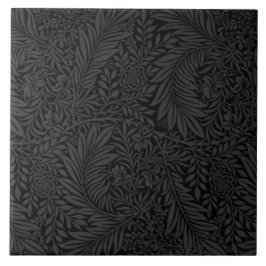 Azulejo Patrón floral negro elegante y moderno