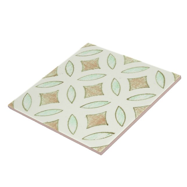 Azulejo Patrón floral Neutral de Asia Oriental (Lado)