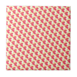 Azulejo Patrón floral rojo