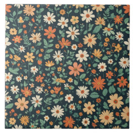 Azulejo Patrón floral simple