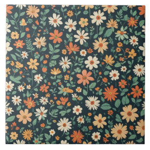 Azulejo Patrón floral simple