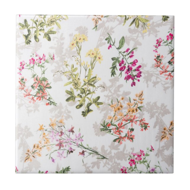 Azulejo Patrón floral suave (Frente)