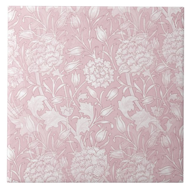 Azulejo Patrón floral William Morris en mosaico de cerámic (Frente)