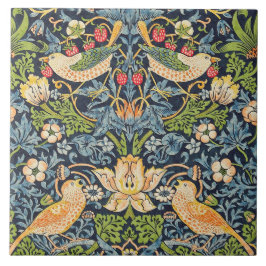 Azulejo Patrón floral William Morris Strawberry Thef