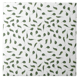 Azulejo Patrón foliage verde (6 x 6) sin soldadura
