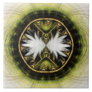 Azulejo Patrón fractal brillante místico mágico