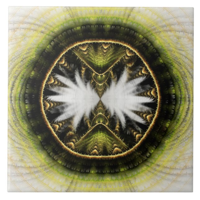 Azulejo Patrón fractal brillante místico mágico (Frente)