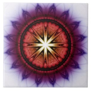 Azulejo Patrón fractal simbólico místico