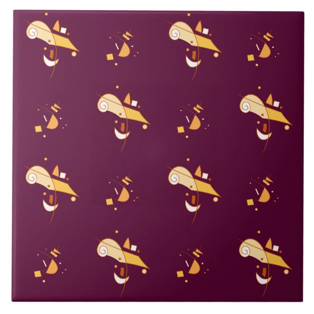 Azulejo Patrón geométrico abstracto (Frente)