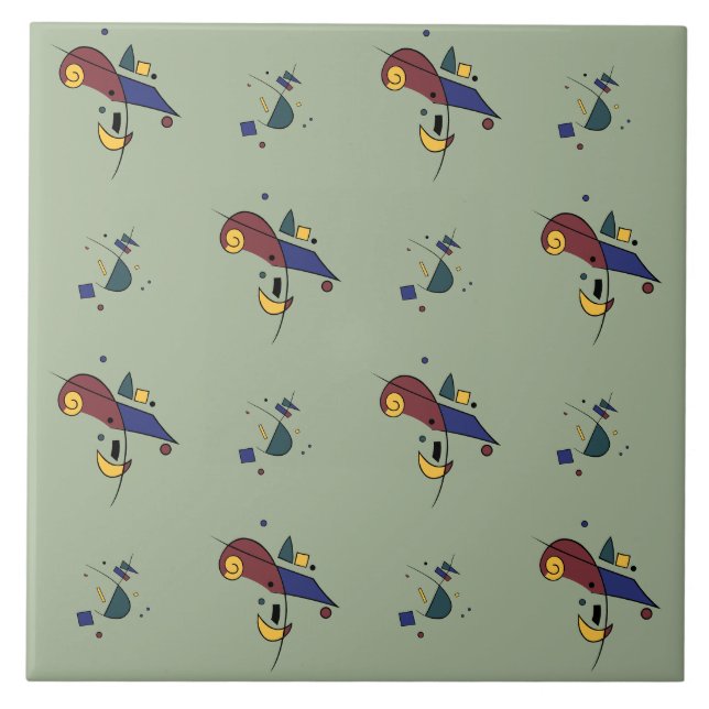 Azulejo Patrón geométrico abstracto (Frente)