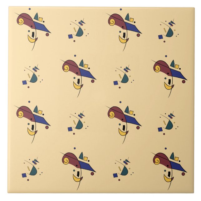 Azulejo Patrón geométrico abstracto (Frente)