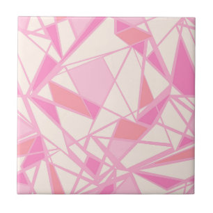 Azulejo Patrón geométrico abstracto color rosa