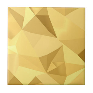 Azulejo Patrón geométrico abstracto dorado