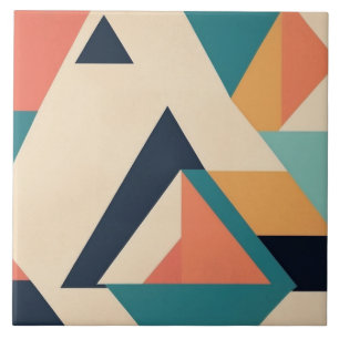 Azulejo Patrón geométrico abstracto retro