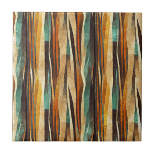 Azulejo Patrón geométrico art déco dorado verde teal