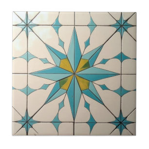 Azulejo Patrón geométrico atómico moderno de mediados de s