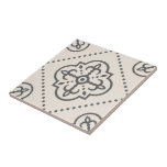 Azulejo Patrón geométrico blanco negro decorativo<br><div class="desc">Diseño geométrico y moderno de diseño de quatrefoil geométrico y blanco para una cocina contracorriente,  baldosas de arte,  chimenea,  cuarto de baño y ducha. También puede gustarle este estilo en un cuadro enmarcado o en una caja de conservas. Carbón gris oscuro negro y blanco.</div>