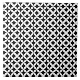 Azulejo Patrón Geométrico Blanco Y Negro Japonés De Shippo