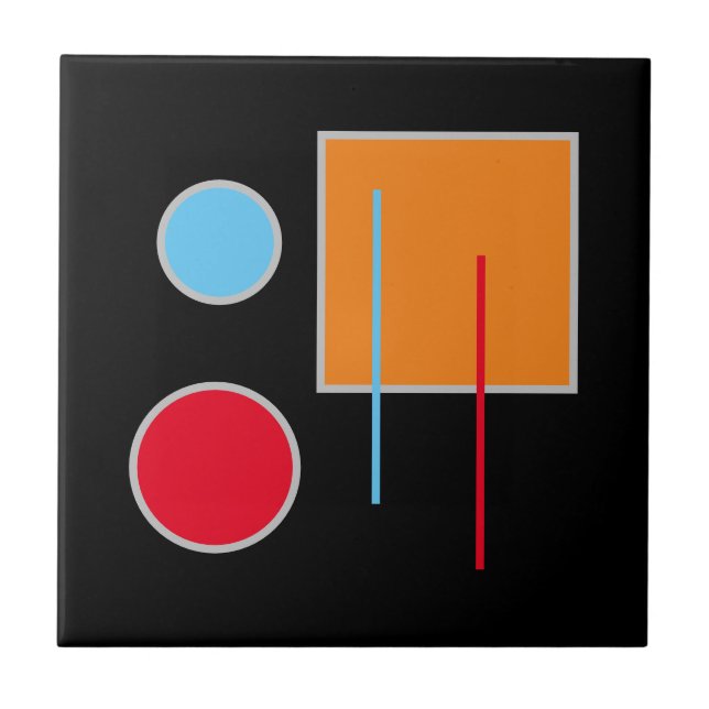 Azulejo Patrón geométrico colorido (Frente)