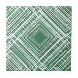 Azulejo patrón geométrico cuadrado verde blanco