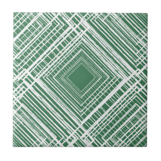 Azulejo patrón geométrico cuadrado verde blanco