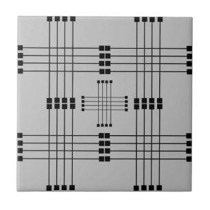 Azulejo Patrón geométrico   Cuadrados   Líneas   Gris